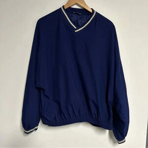 Vintage Woodlake Sport‎ Classic Jacket Mens XL Windbreaker V Neck Lined Pockets